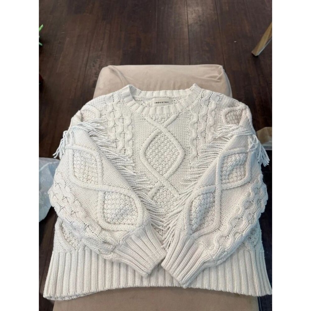 Industry knitted fringe sweater